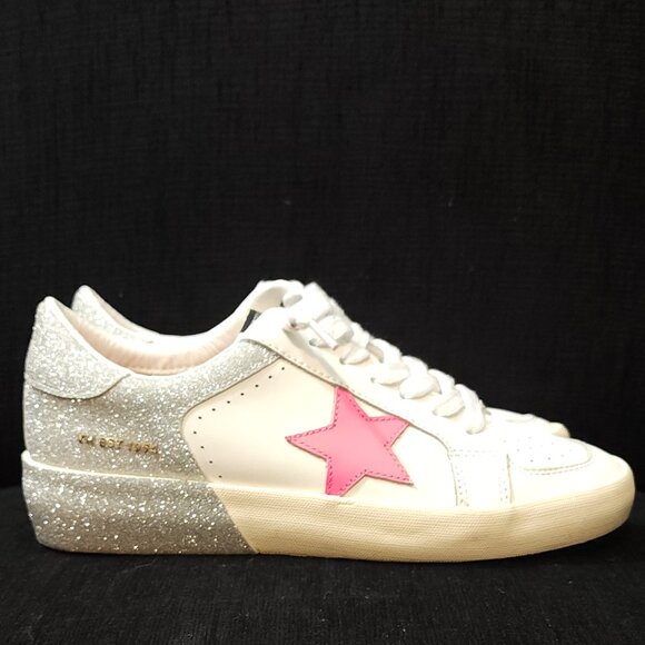 Vintage Havana Shoes - Vintage Havana Refresh Silver Multi Glitter Sneakers - Woman's Size 8